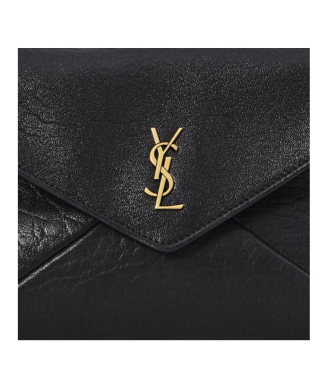 SAINT LAURENT Черная кожаная сумка через плечо, фото 6