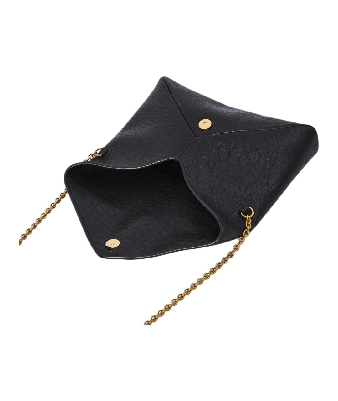 SAINT LAURENT Черная кожаная сумка через плечо, фото 5