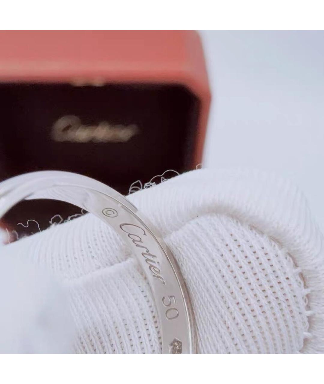 CARTIER Белое платиновое кольцо, фото 5