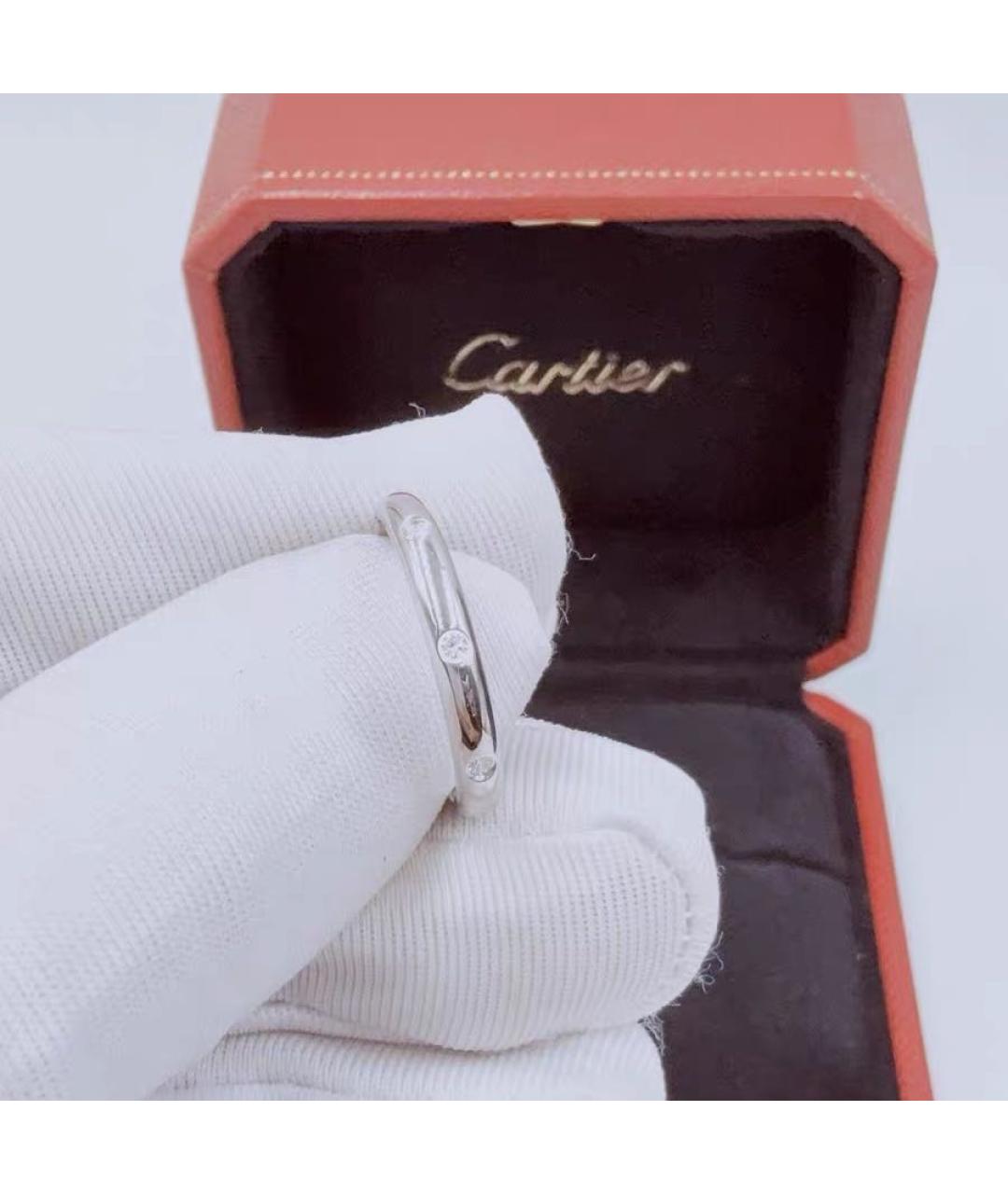 CARTIER Белое платиновое кольцо, фото 4