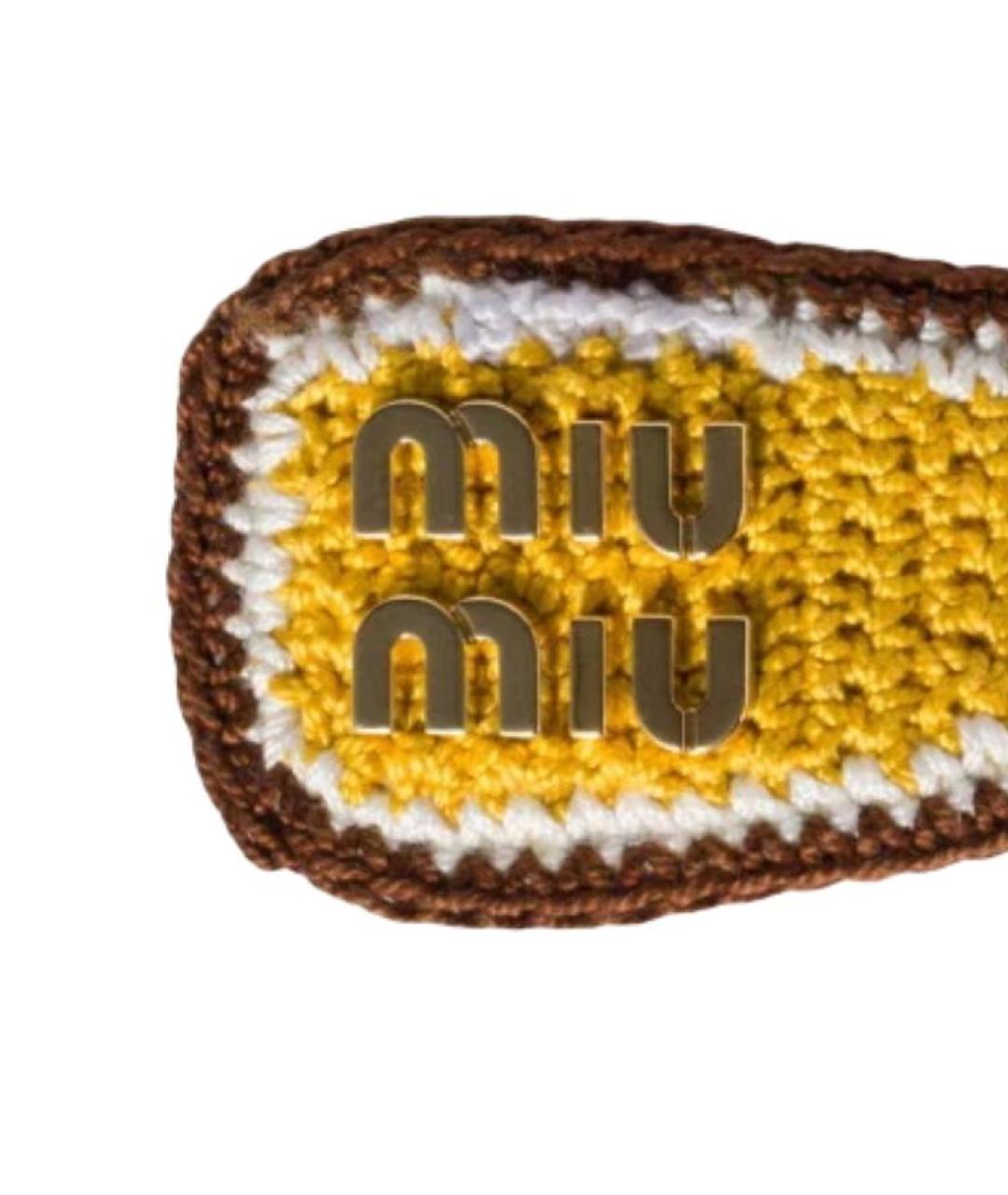MIU MIU Золотая заколка, фото 3