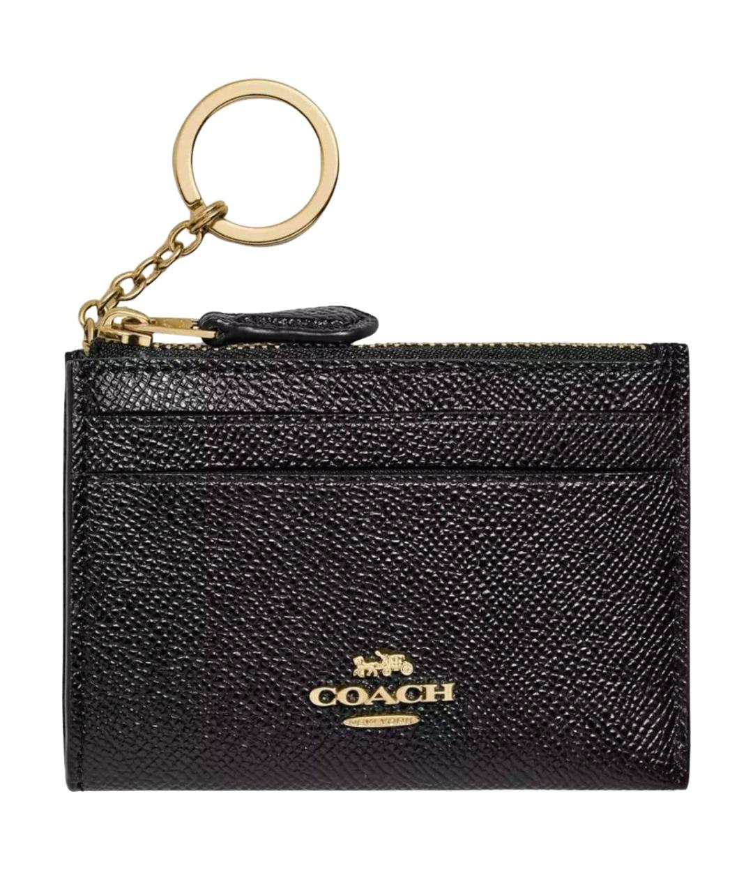 COACH Черный кожаный кардхолдер, фото 1