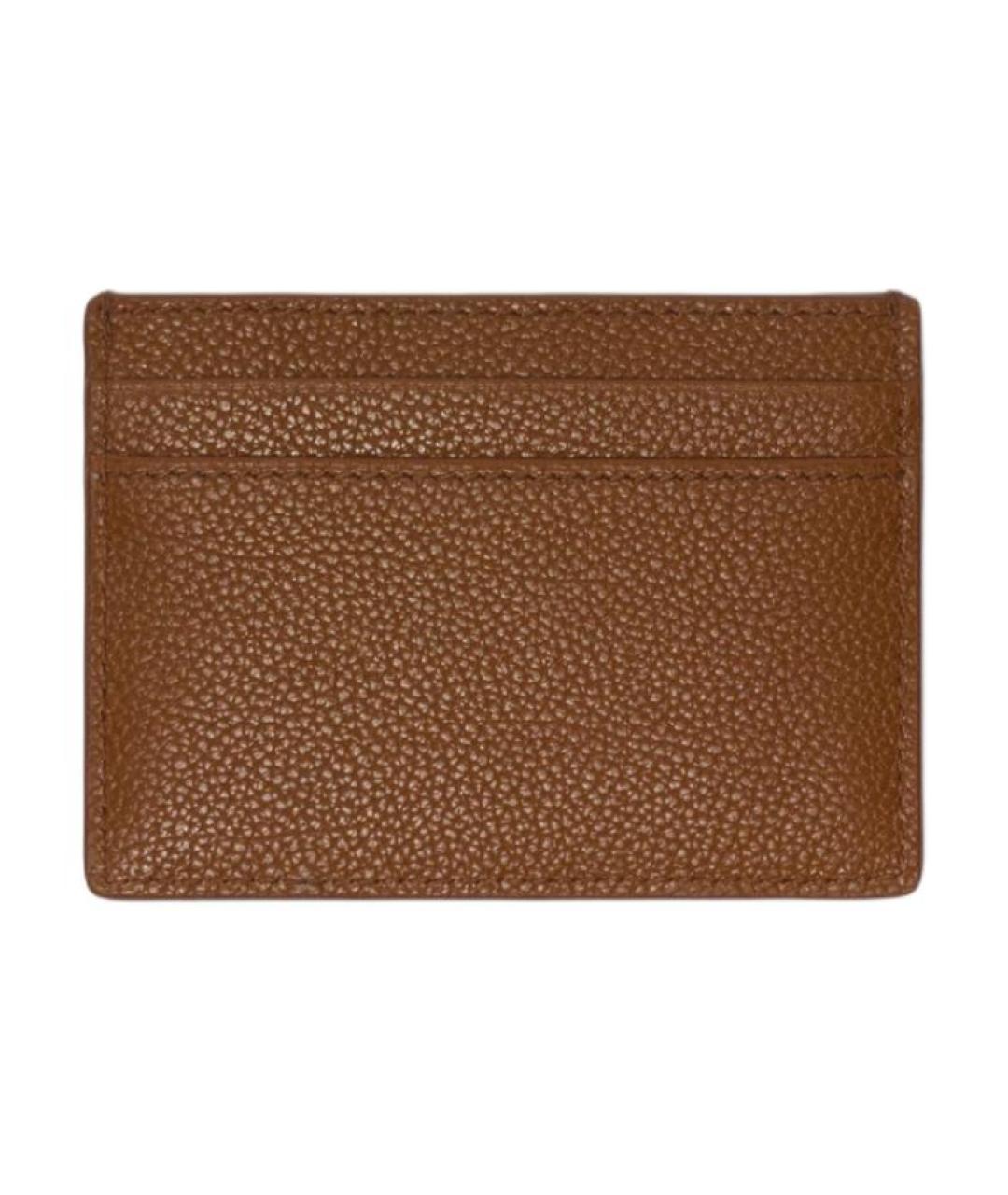 BURBERRY Коричневый кожаный кардхолдер, фото 2