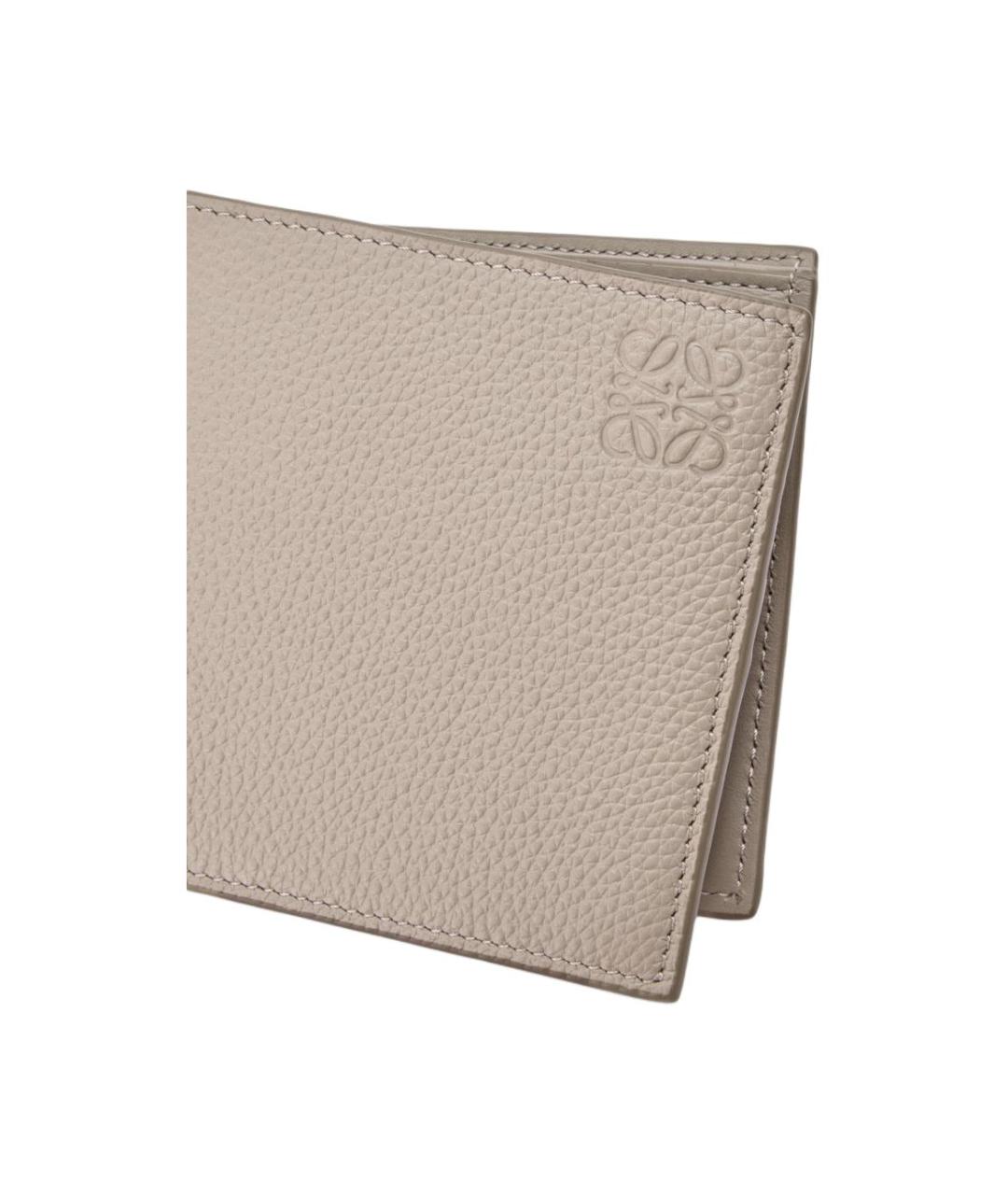 LOEWE Бежевый кожаный кошелек, фото 5