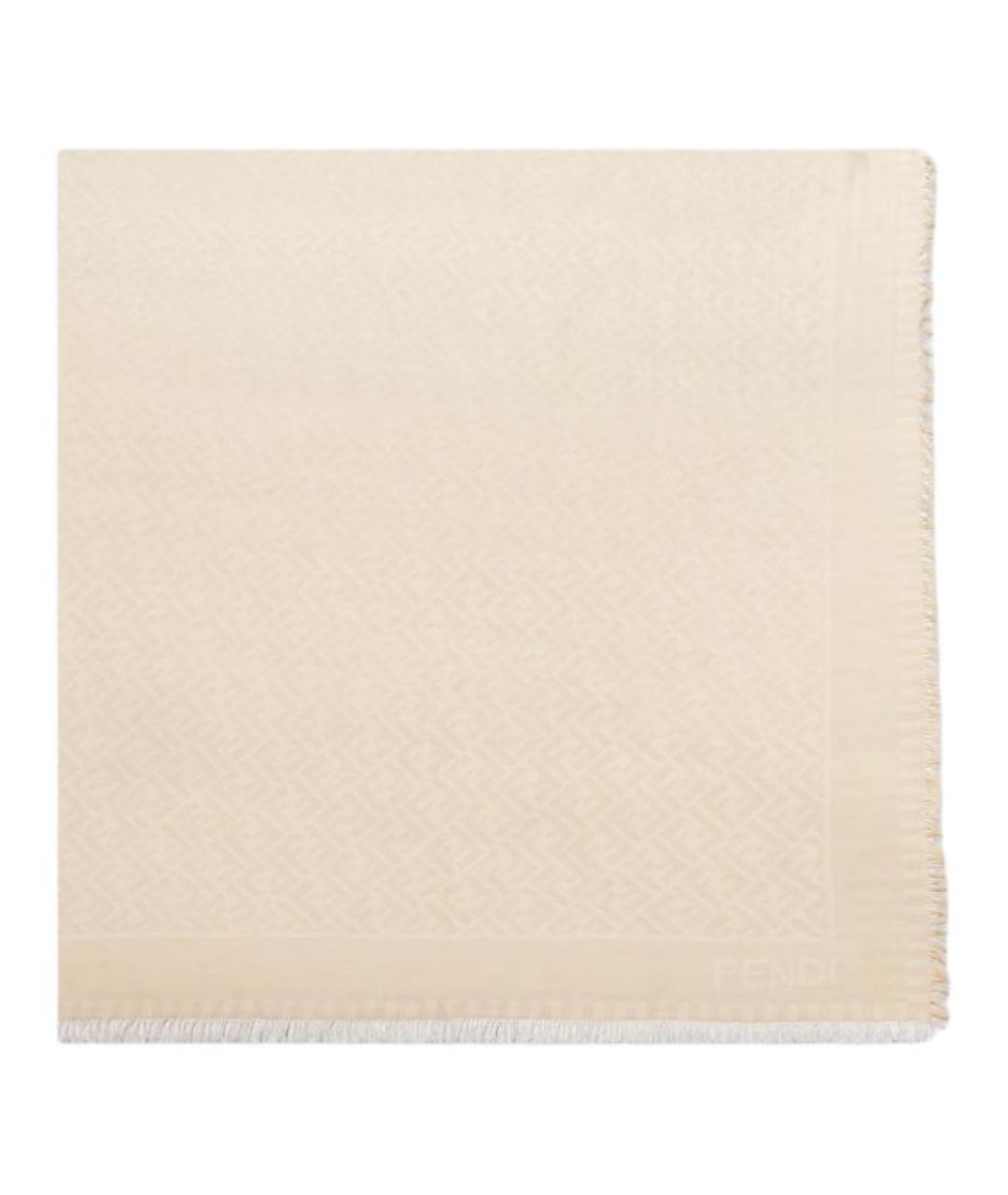 FENDI Бежевый хлопковый платок, фото 1