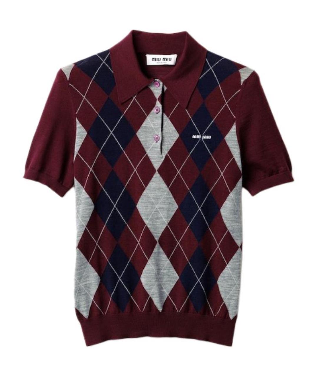 MIU MIU Бордовая рубашка, фото 1