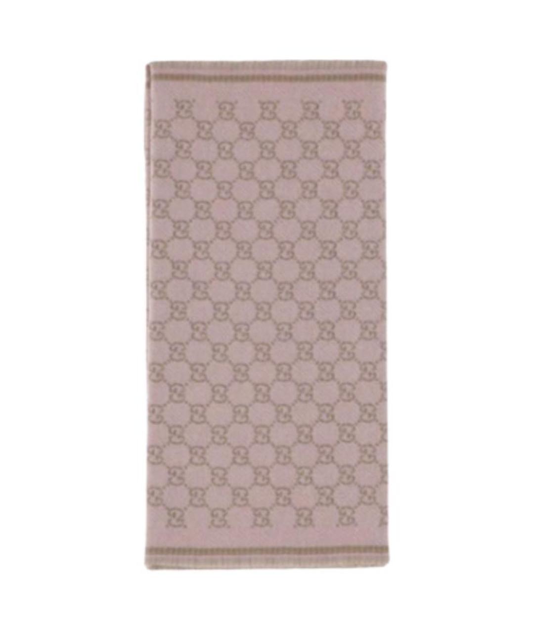 GUCCI Бежевый шерстяной шарф, фото 1