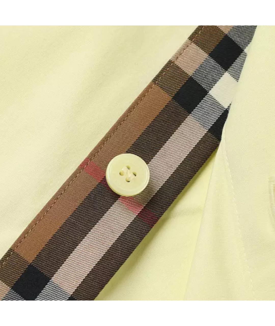 BURBERRY Желтая классическая рубашка, фото 3