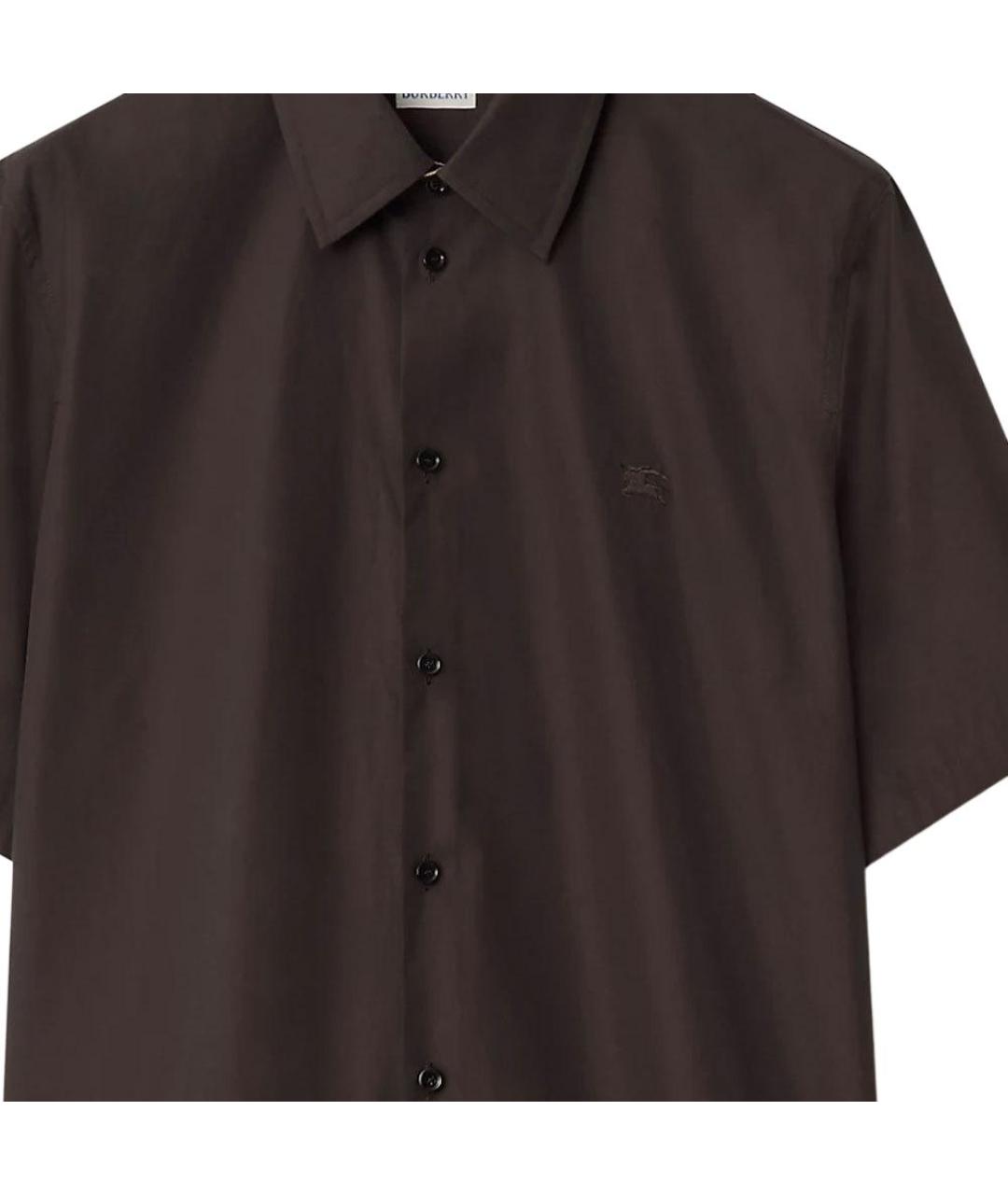 BURBERRY Коричневая хлопковая кэжуал рубашка, фото 4