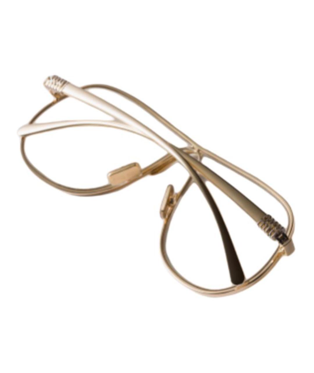 MIU MIU Золотые металлические солнцезащитные очки, фото 2