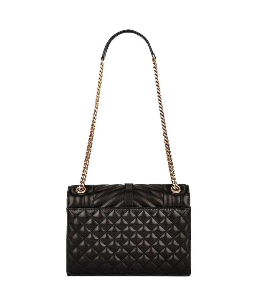 SAINT LAURENT Черная кожаная сумка через плечо, фото 3