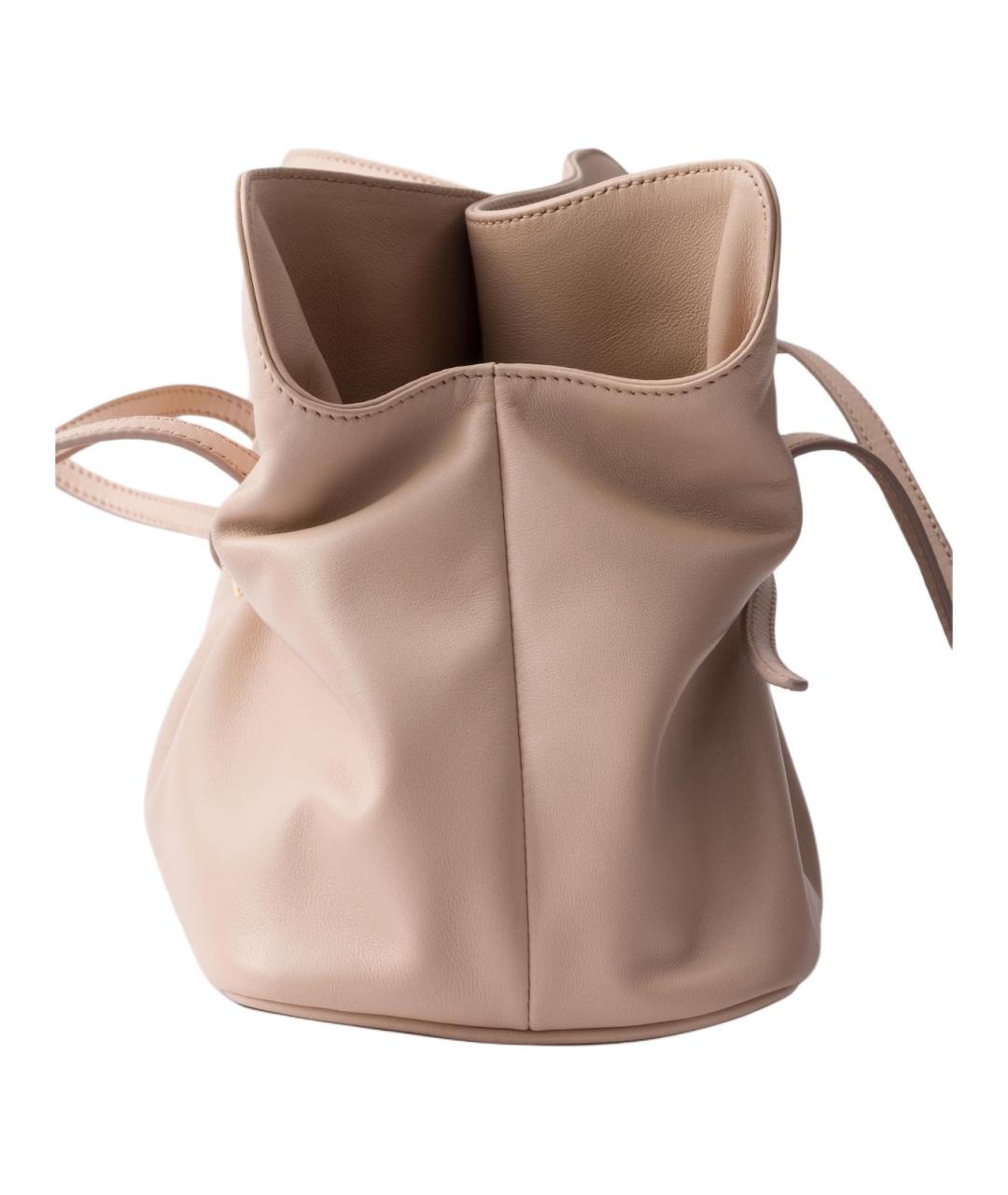 PRADA Бежевая кожаная сумка тоут, фото 4