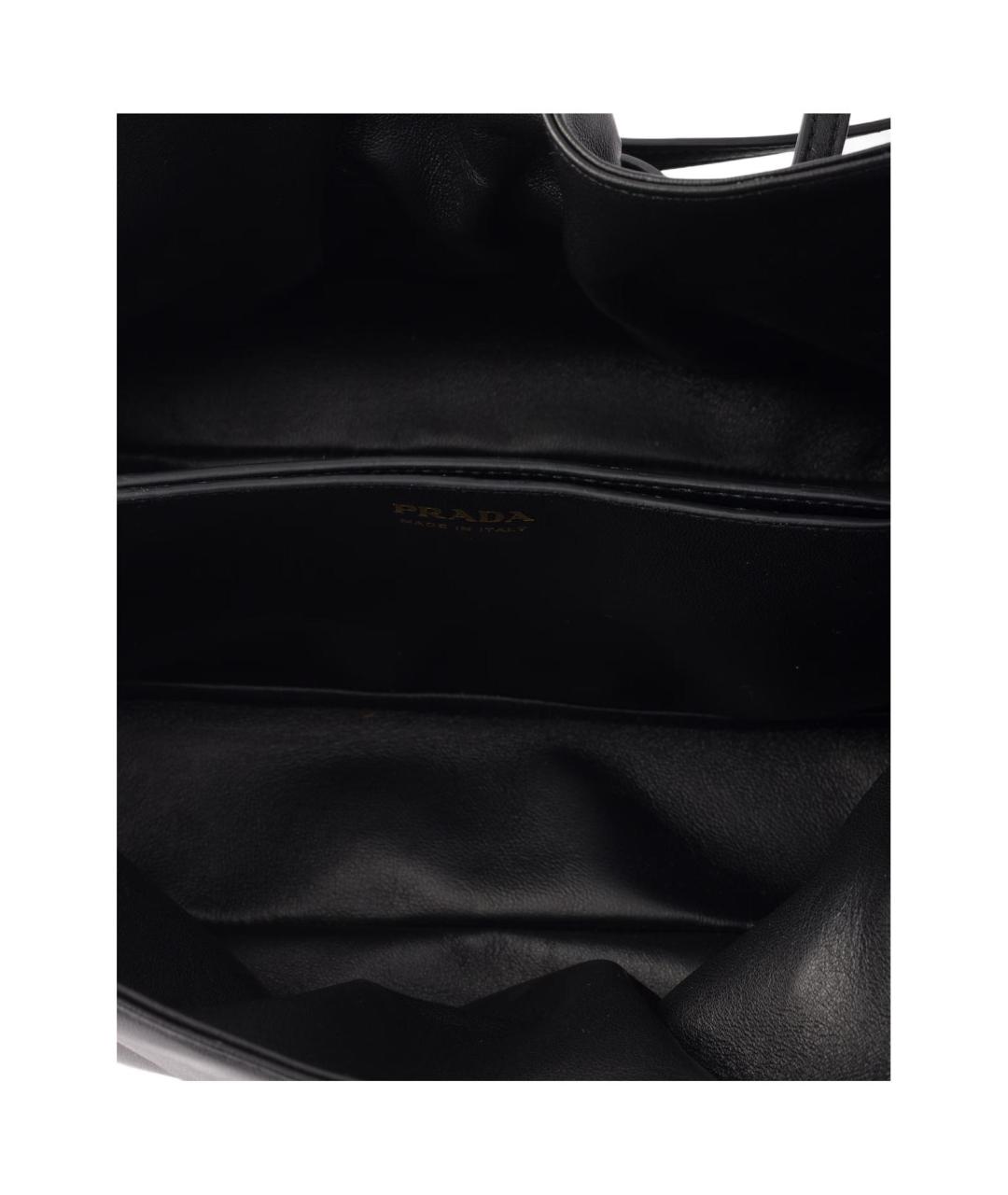 PRADA Черная кожаная сумка через плечо, фото 4