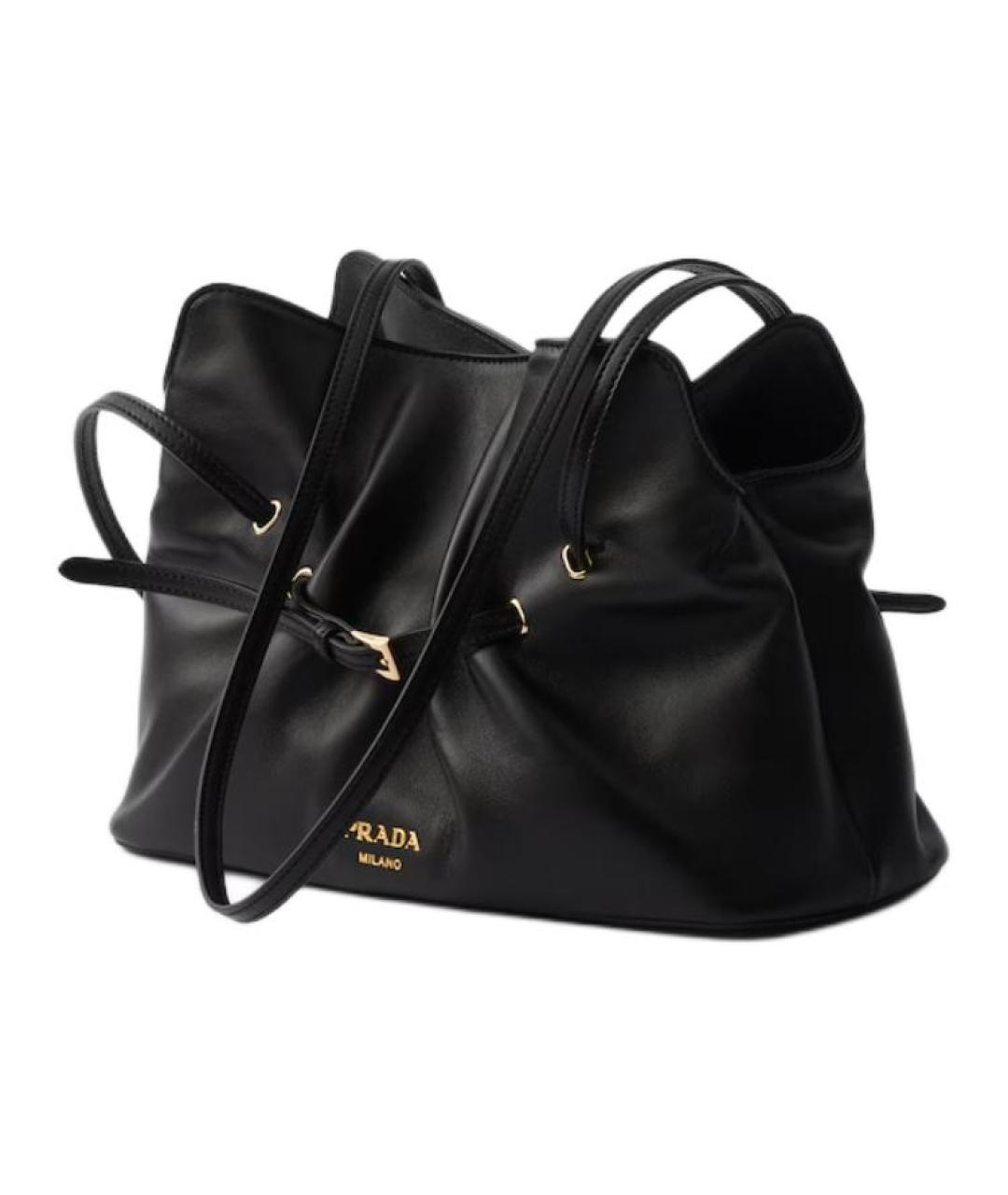 PRADA Черная кожаная сумка через плечо, фото 2