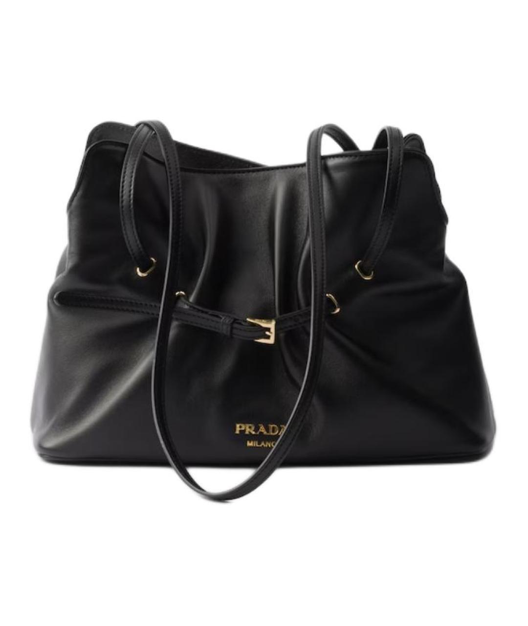 PRADA Черная кожаная сумка через плечо, фото 1