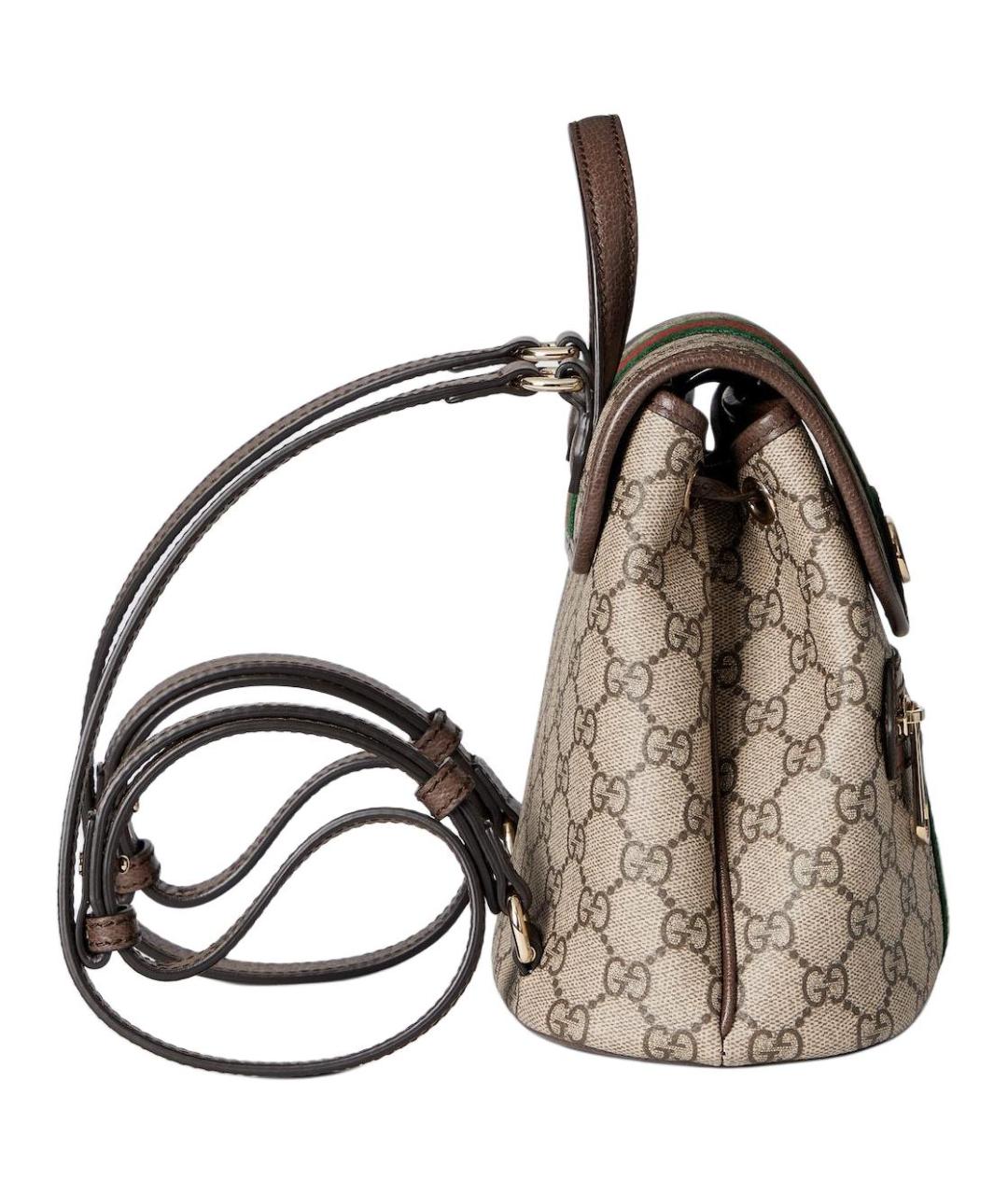 GUCCI Бежевый хлопковый рюкзак, фото 3