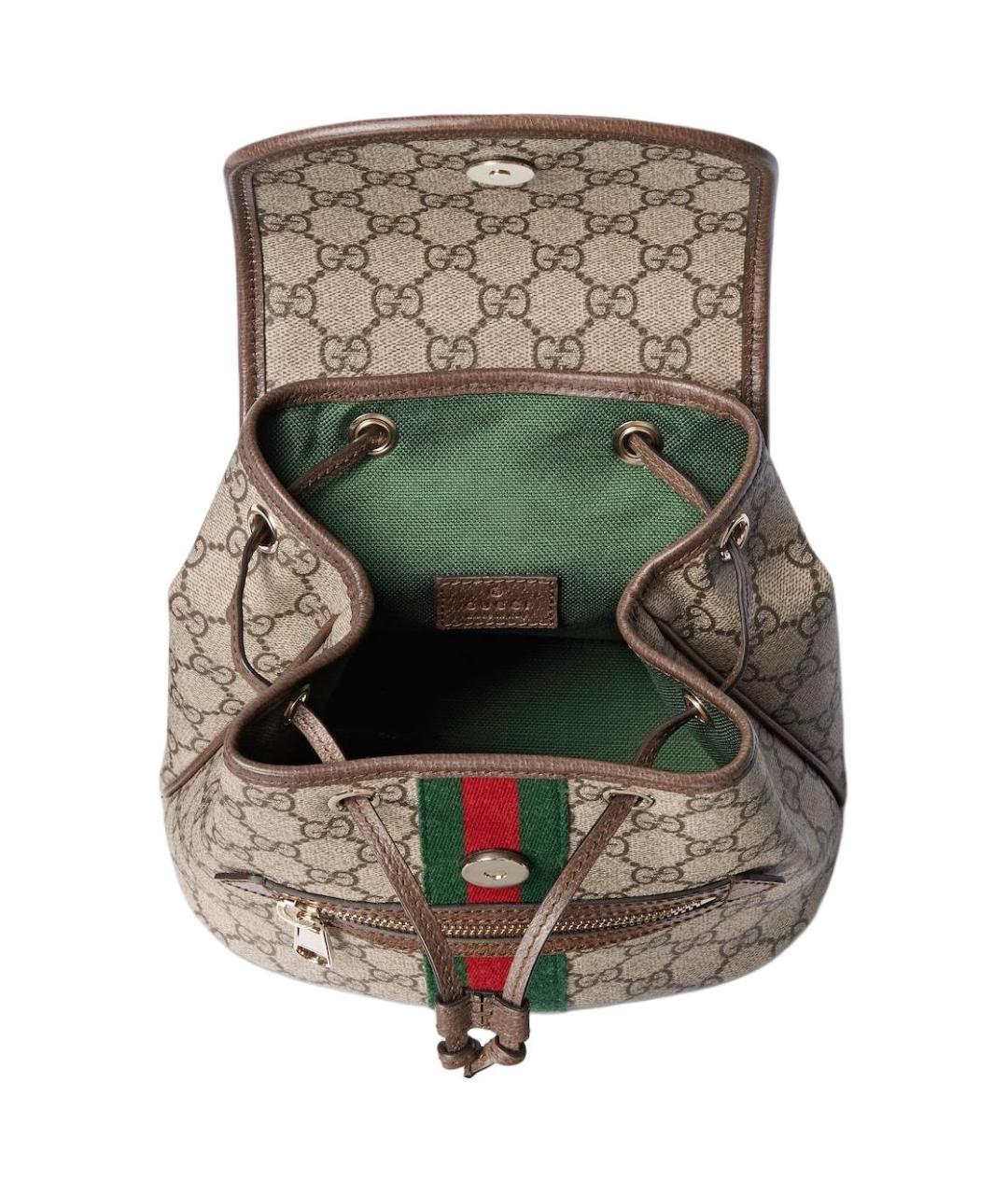 GUCCI Бежевый хлопковый рюкзак, фото 5