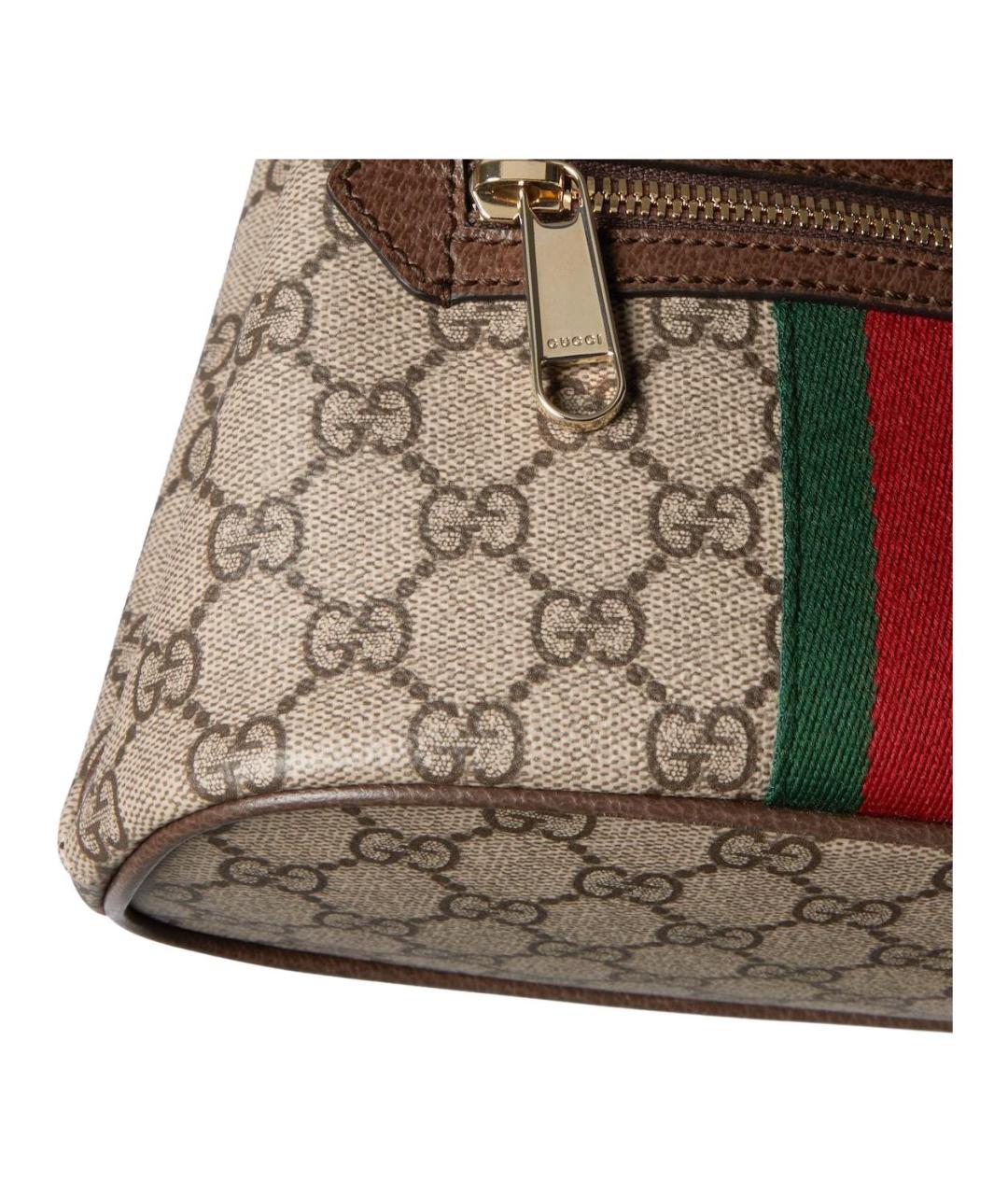 GUCCI Бежевый хлопковый рюкзак, фото 6