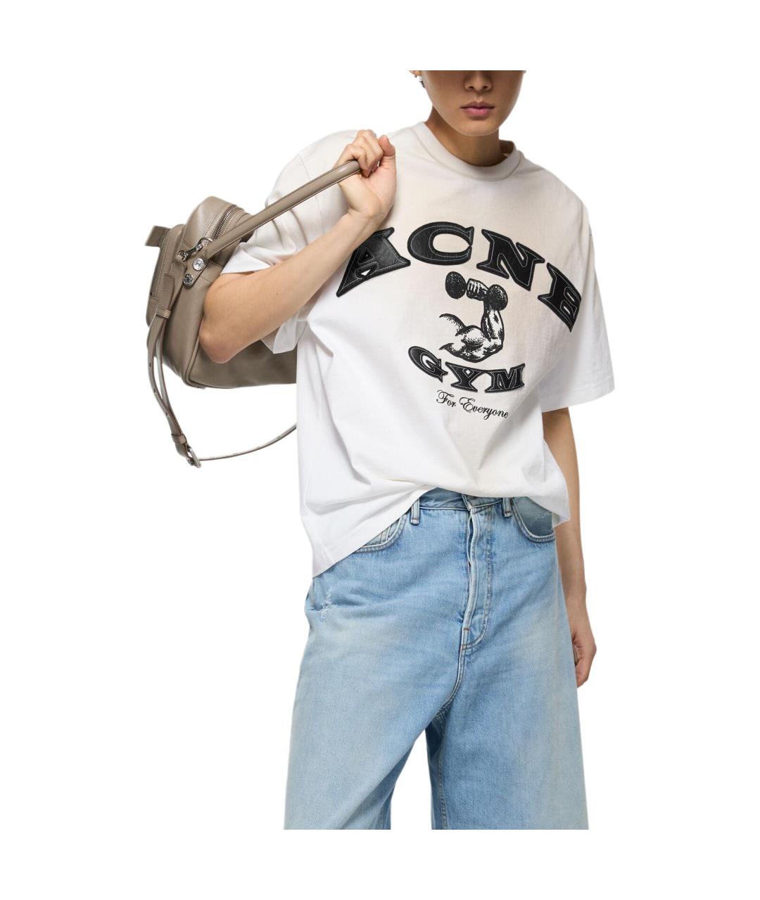 ACNE STUDIOS Белая хлопковая футболка, фото 5