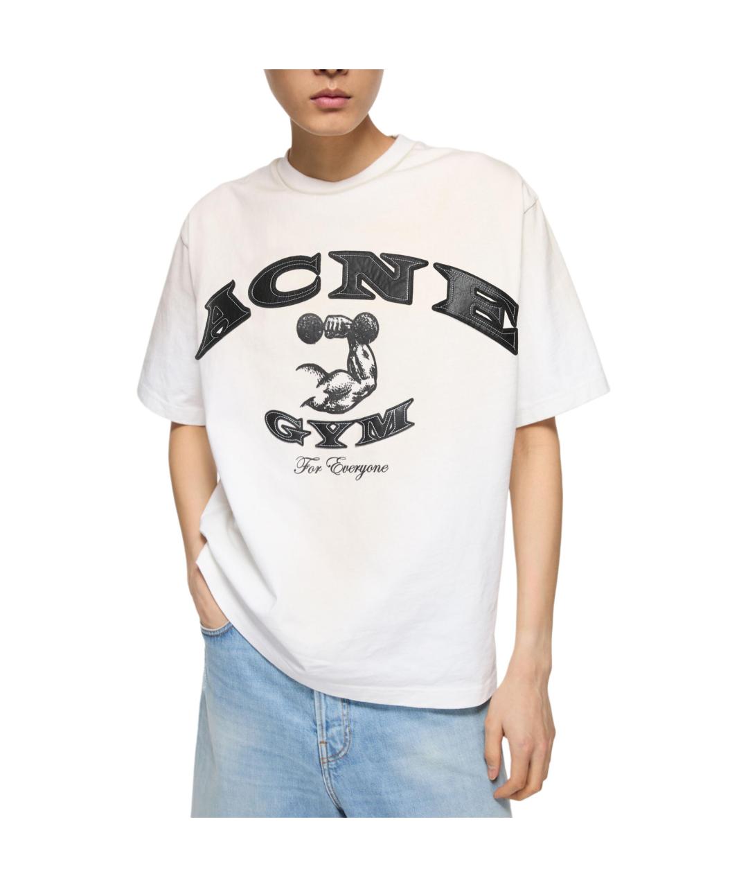 ACNE STUDIOS Белая хлопковая футболка, фото 3