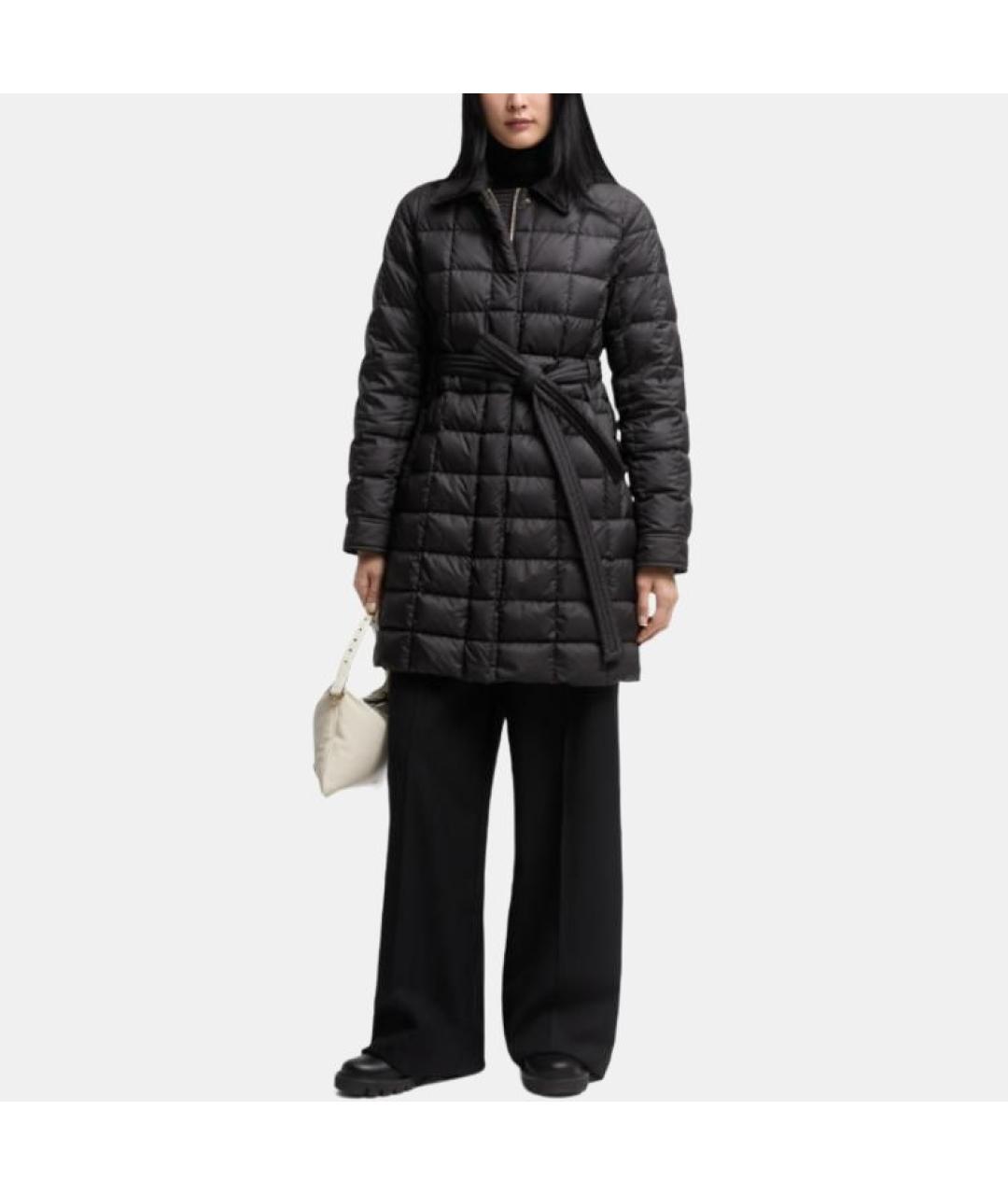 MONCLER Черный полиамидовый пуховик, фото 3