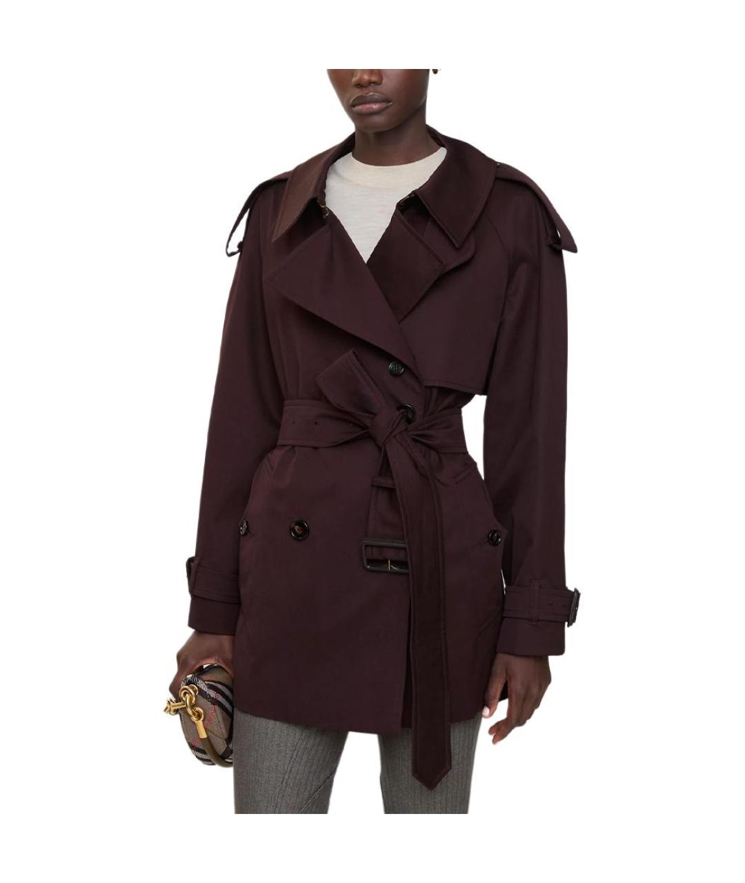 BURBERRY Бордовый тренч/плащ, фото 4