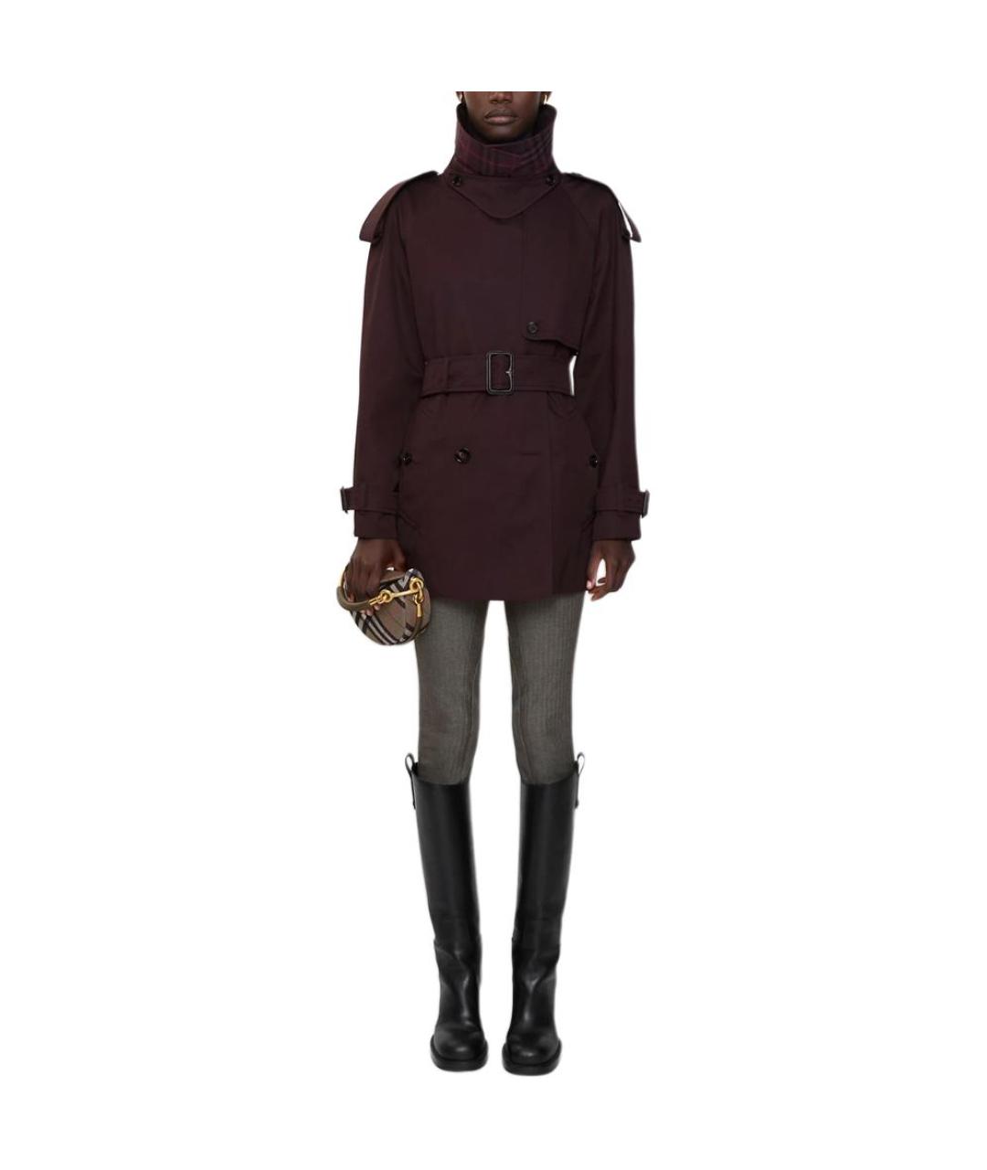 BURBERRY Бордовый тренч/плащ, фото 5
