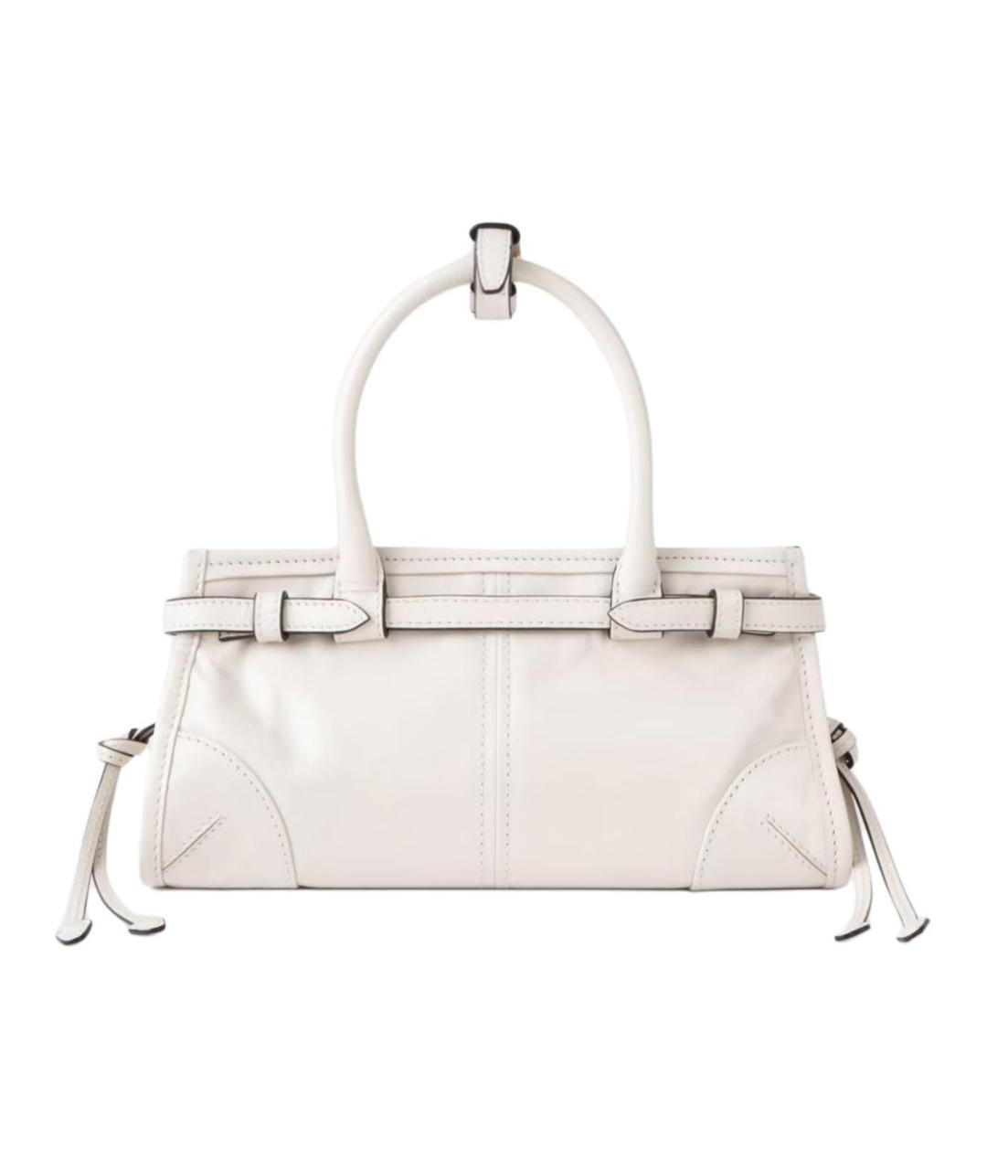 PRADA Белая кожаная сумка через плечо, фото 3