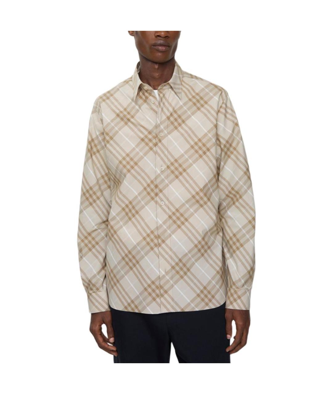 BURBERRY Серая хлопковая классическая рубашка, фото 2