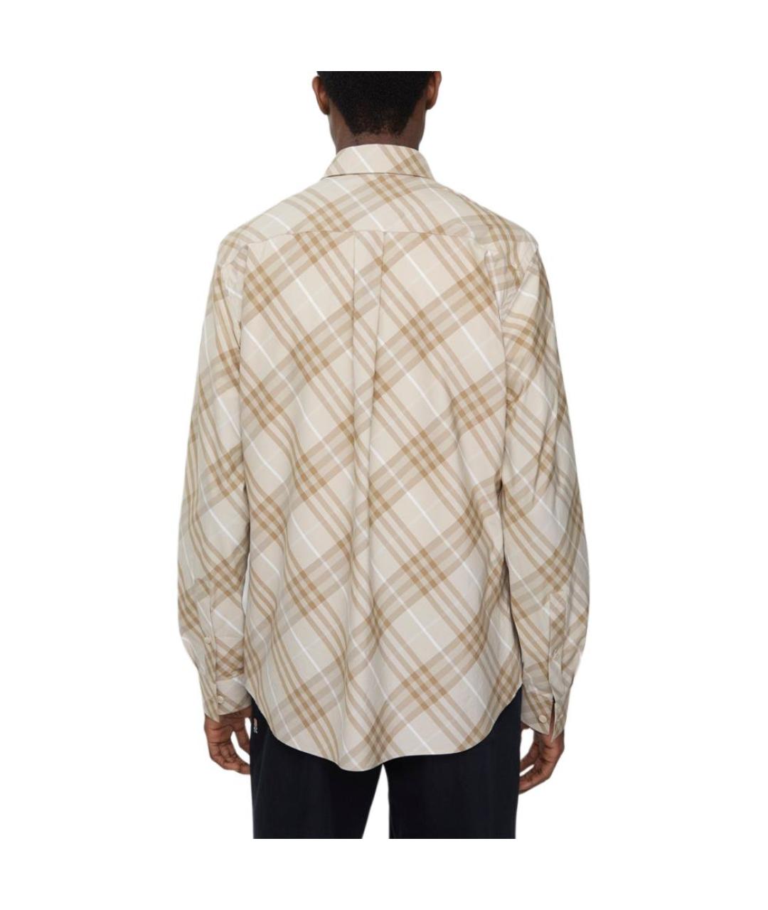 BURBERRY Серая хлопковая классическая рубашка, фото 3