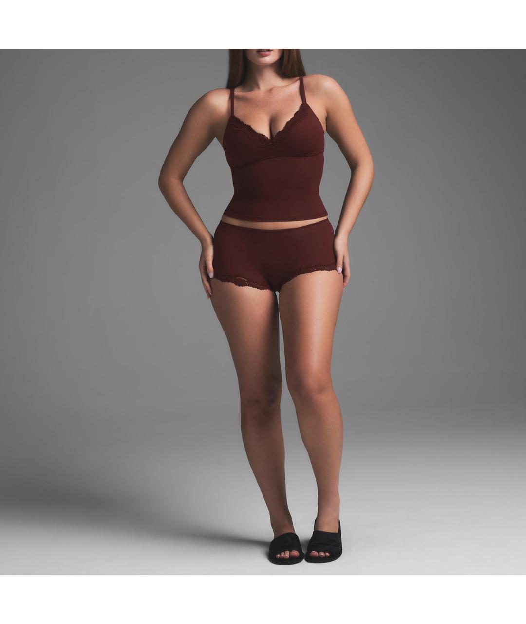 SKIMS Бордовая майка, фото 2