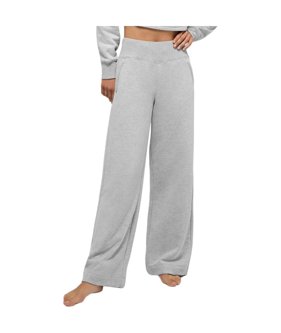 ALO YOGA Серые прямые брюки, фото 3