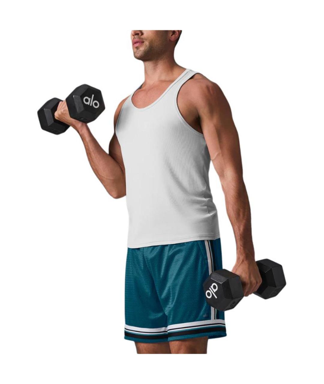 ALO YOGA Белая майка, фото 4