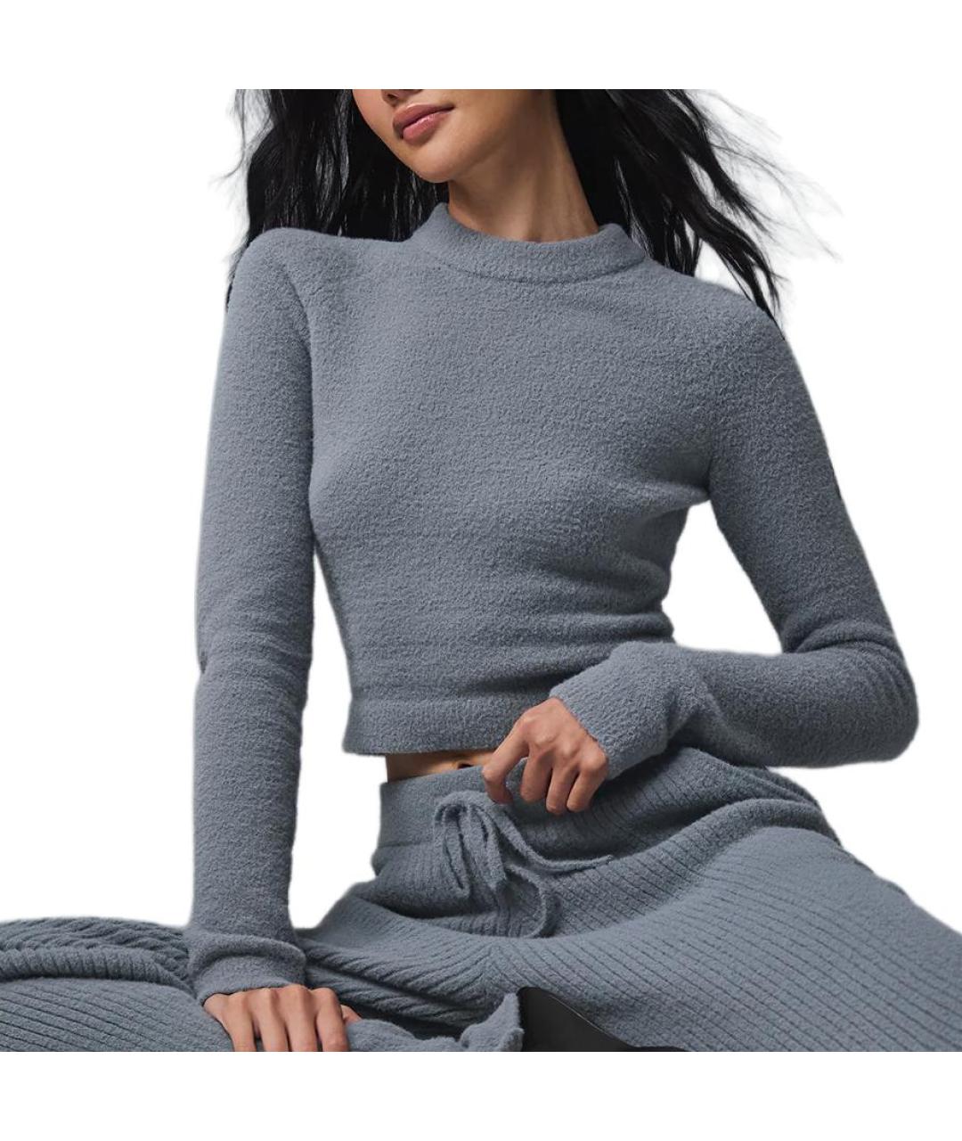 ALO YOGA Серый джемпер / свитер, фото 3