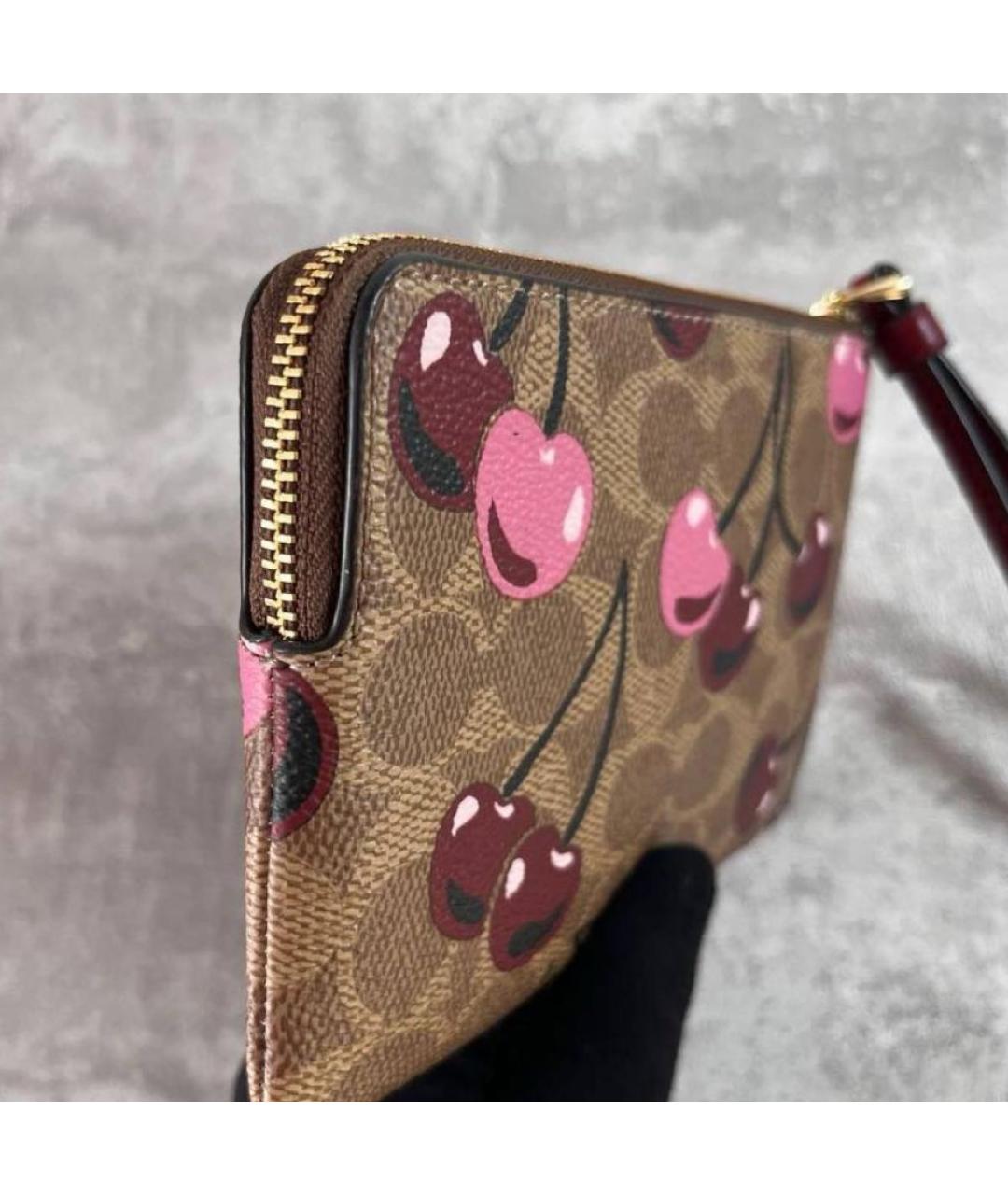 COACH Коричневый кожаный кошелек, фото 7