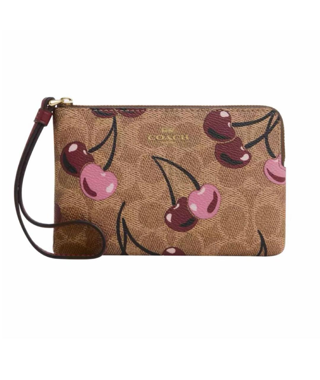 COACH Коричневый кожаный кошелек, фото 1