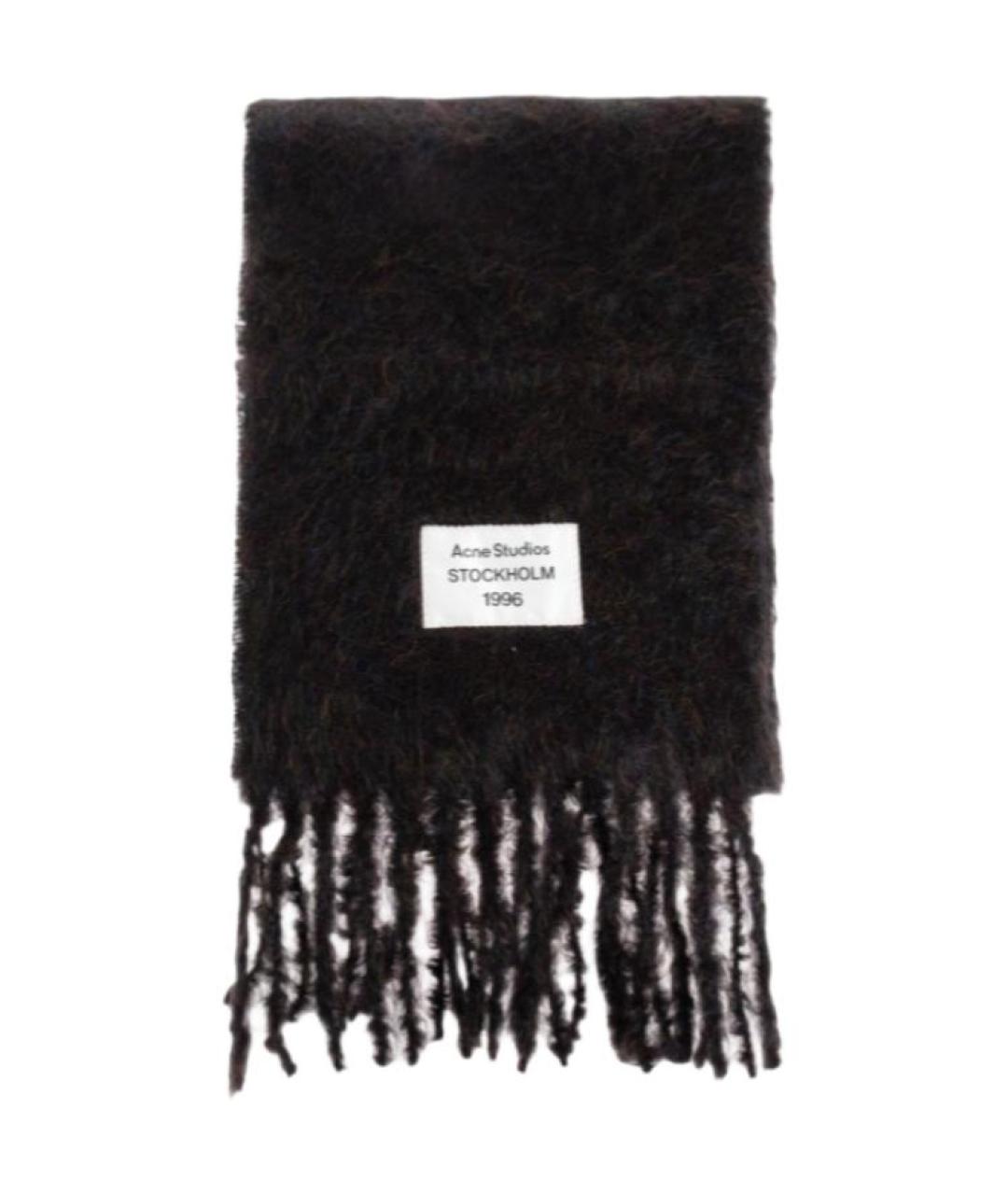 ACNE STUDIOS Черный шерстяной шарф, фото 1
