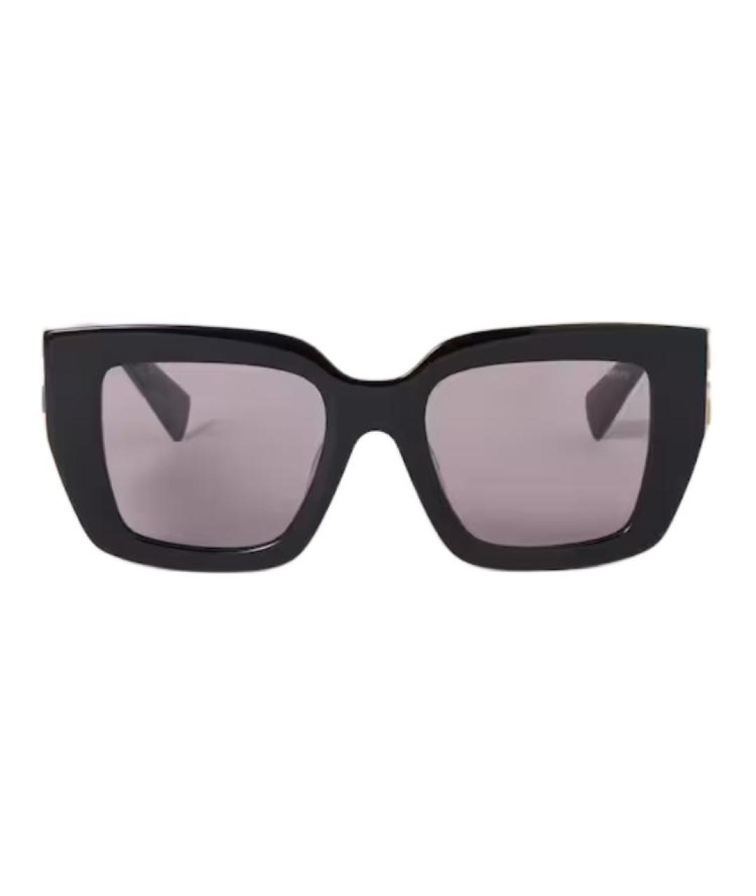 MIU MIU Черные пластиковые солнцезащитные очки, фото 1