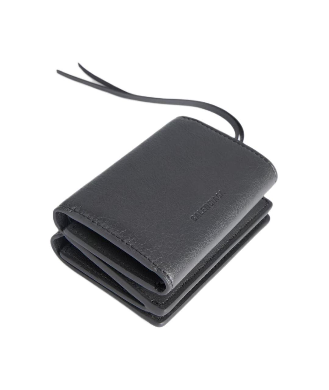 BALENCIAGA Серый кожаный кошелек, фото 2