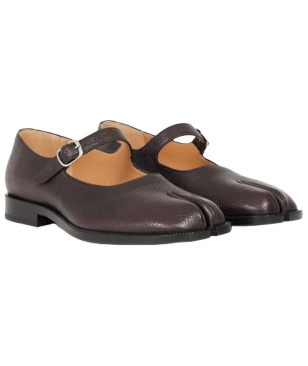 MAISON MARGIELA Коричневые кожаные балетки, фото 3