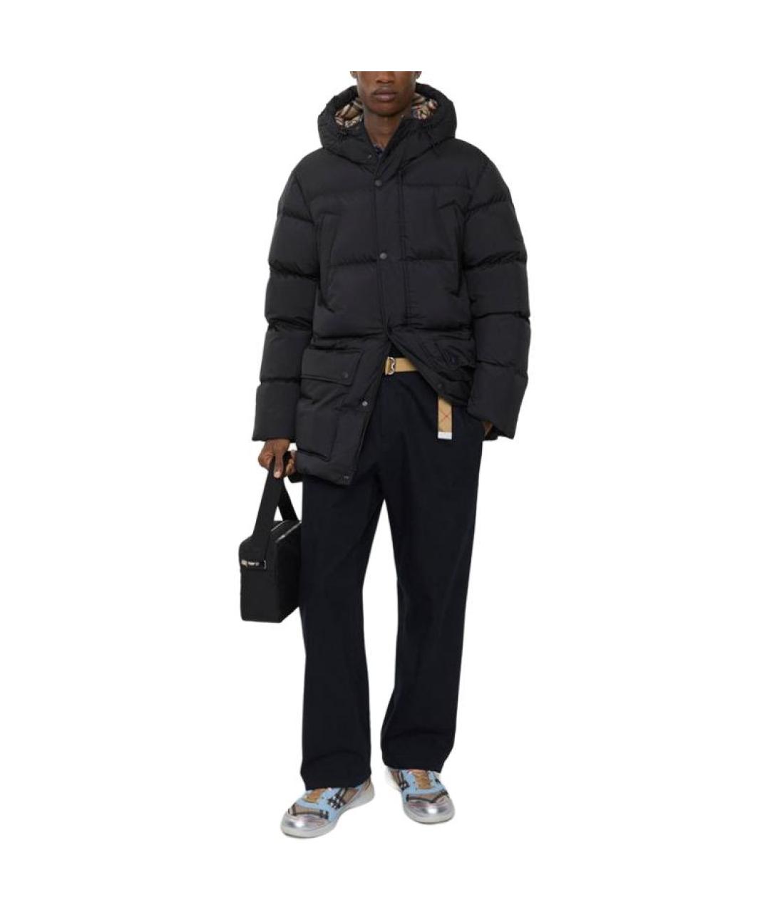 BURBERRY Черный пуховик, фото 2