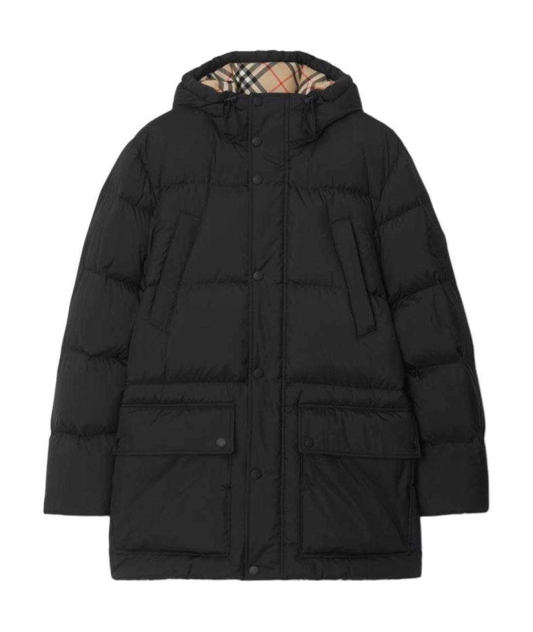 BURBERRY Черный пуховик, фото 1