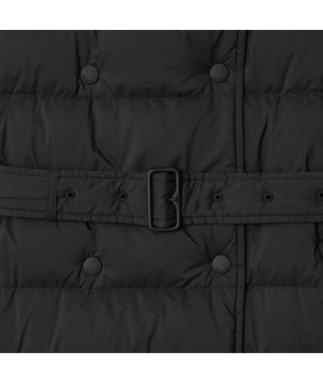BURBERRY Черный полиэстеровый пуховик, фото 2