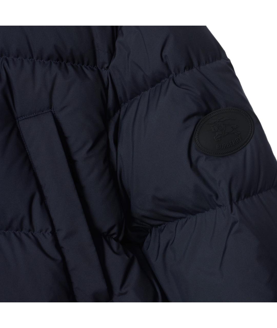 BURBERRY Темно-синий полиэстеровый пуховик, фото 3