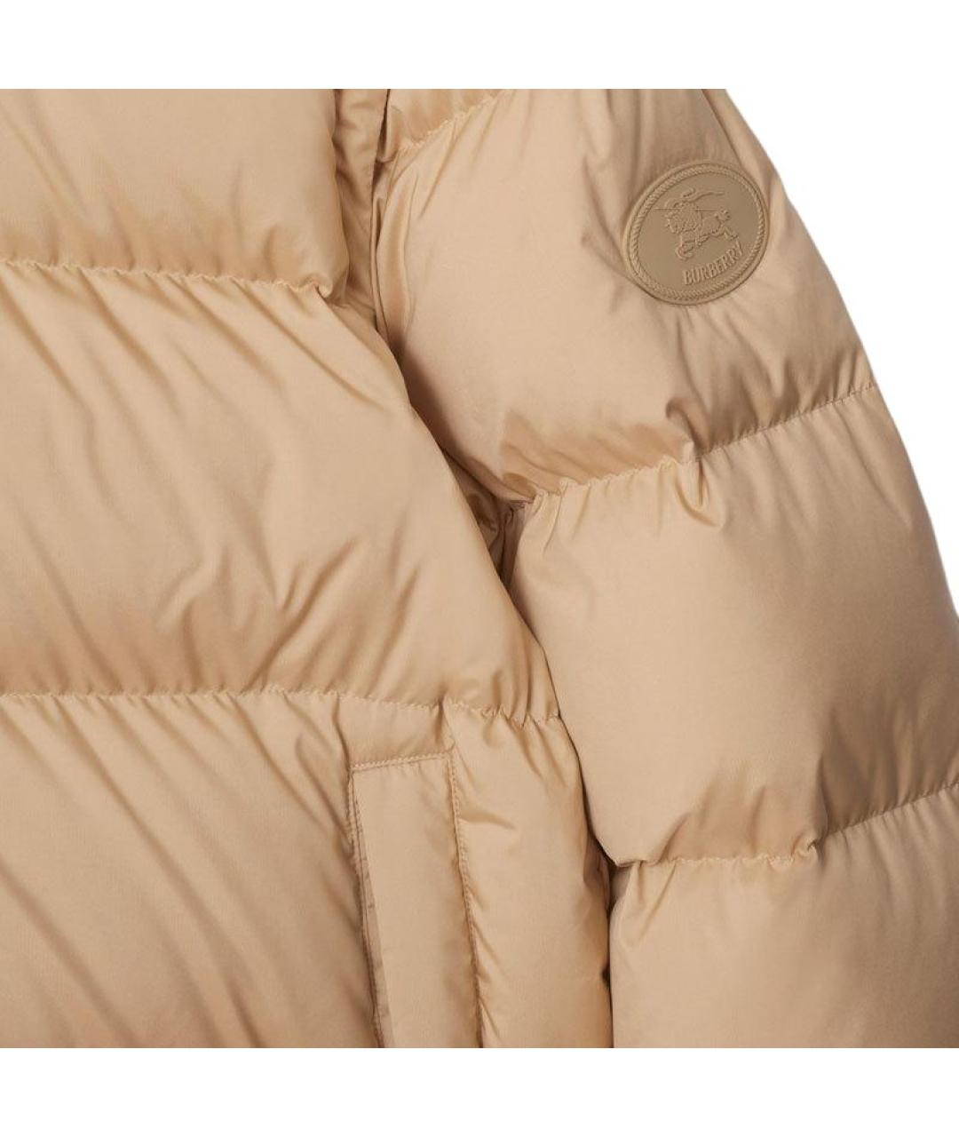 BURBERRY Бежевый льняной пуховик, фото 7