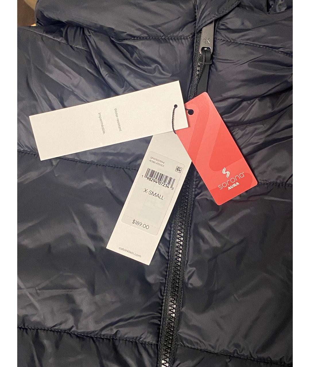 CALVIN KLEIN Черный полиэстеровый пуховик, фото 7