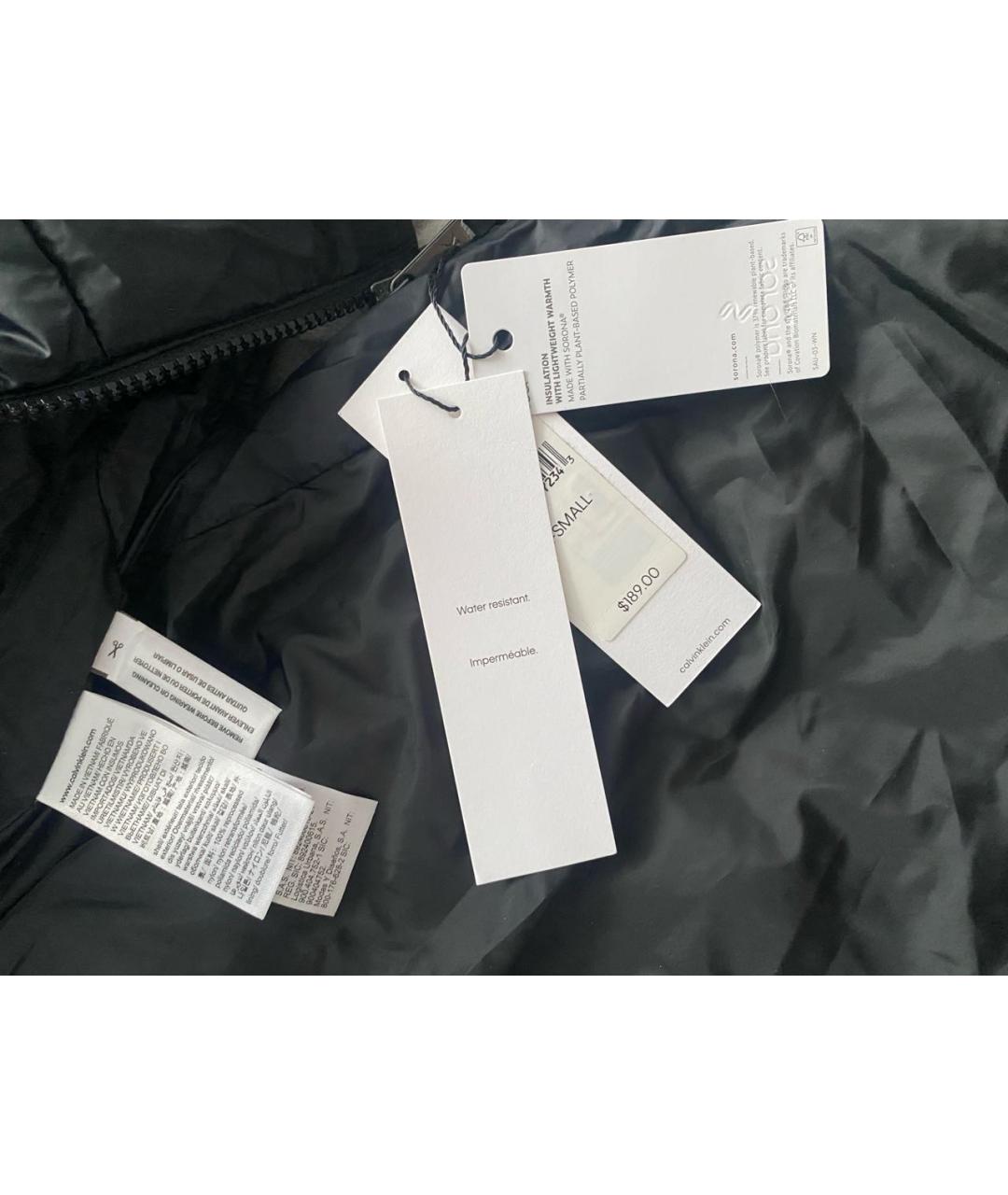 CALVIN KLEIN Черный полиэстеровый пуховик, фото 5