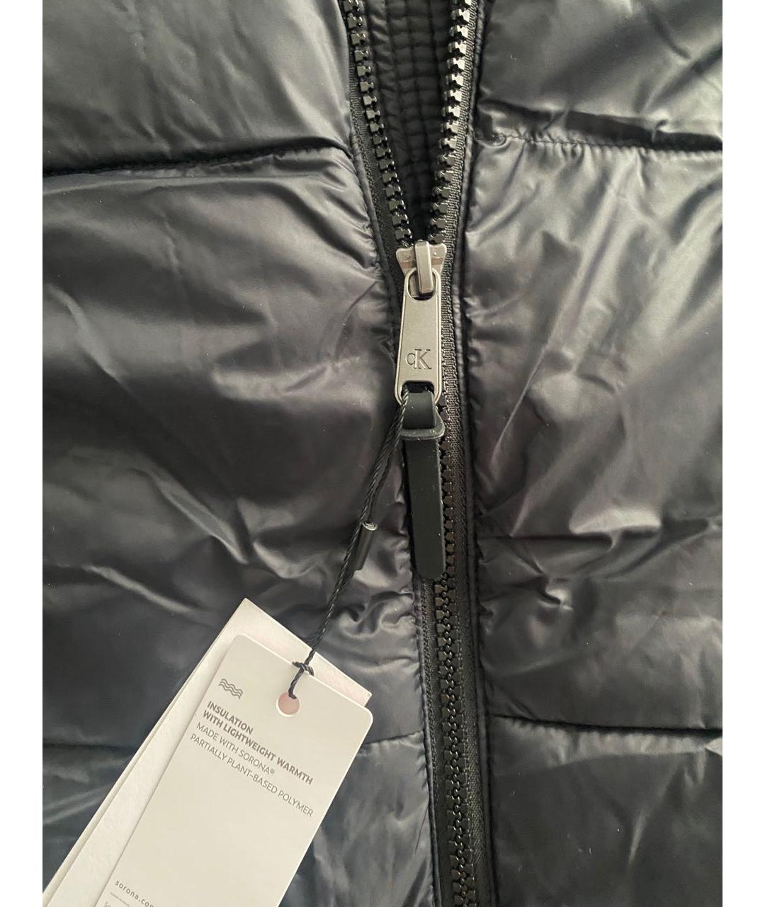 CALVIN KLEIN Черный полиэстеровый пуховик, фото 2