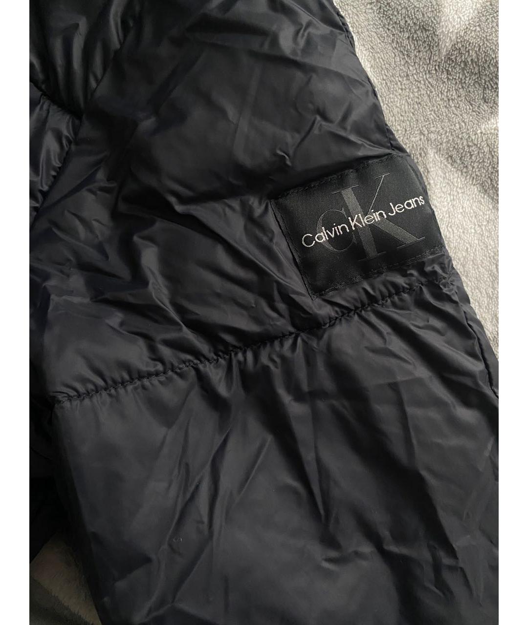 CALVIN KLEIN Черный полиэстеровый пуховик, фото 3