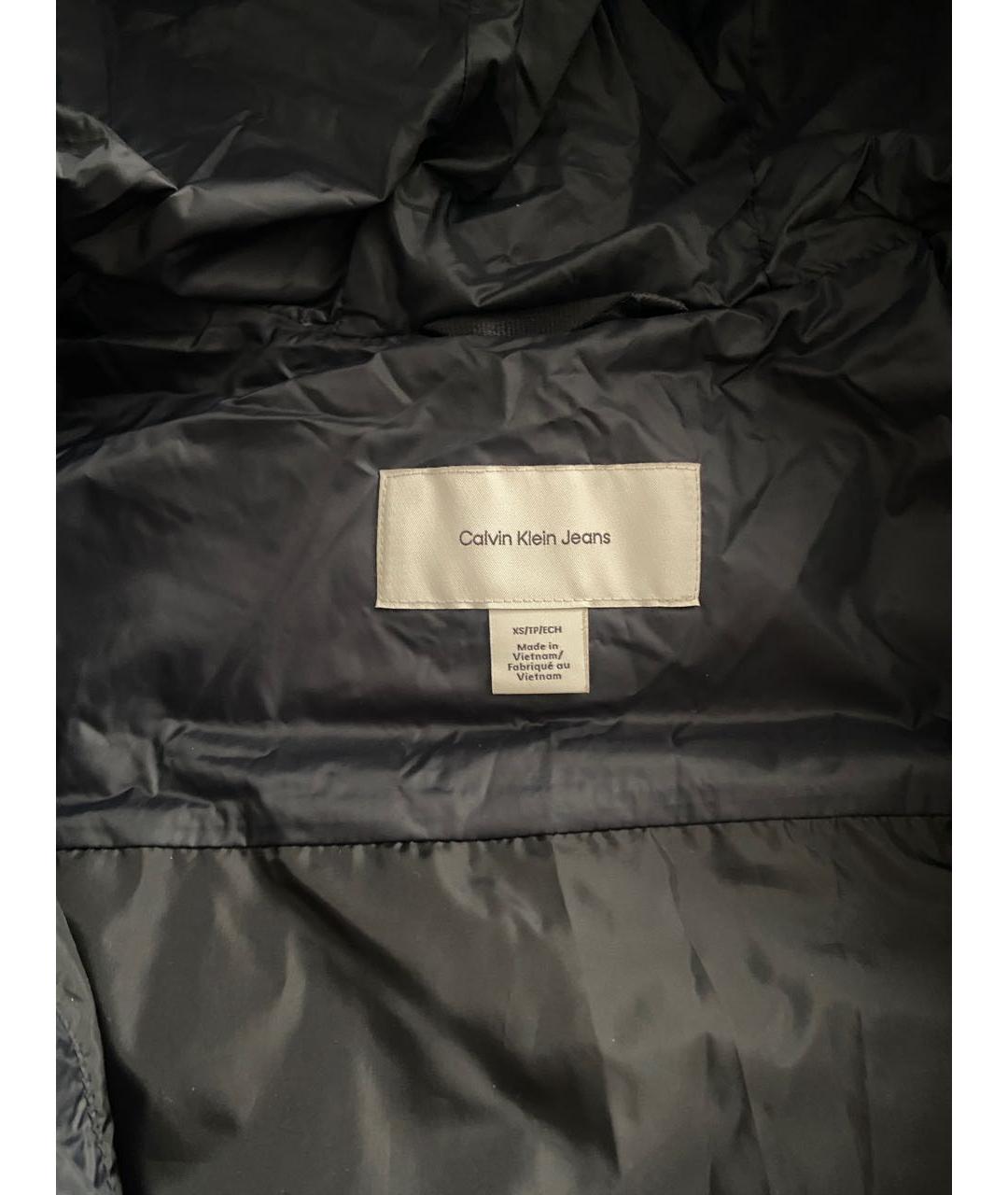 CALVIN KLEIN Черный полиэстеровый пуховик, фото 4